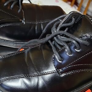 ☆•Little Boys Size: 1 1/2 Deer Stags Black Leather Dress Shoes•☆